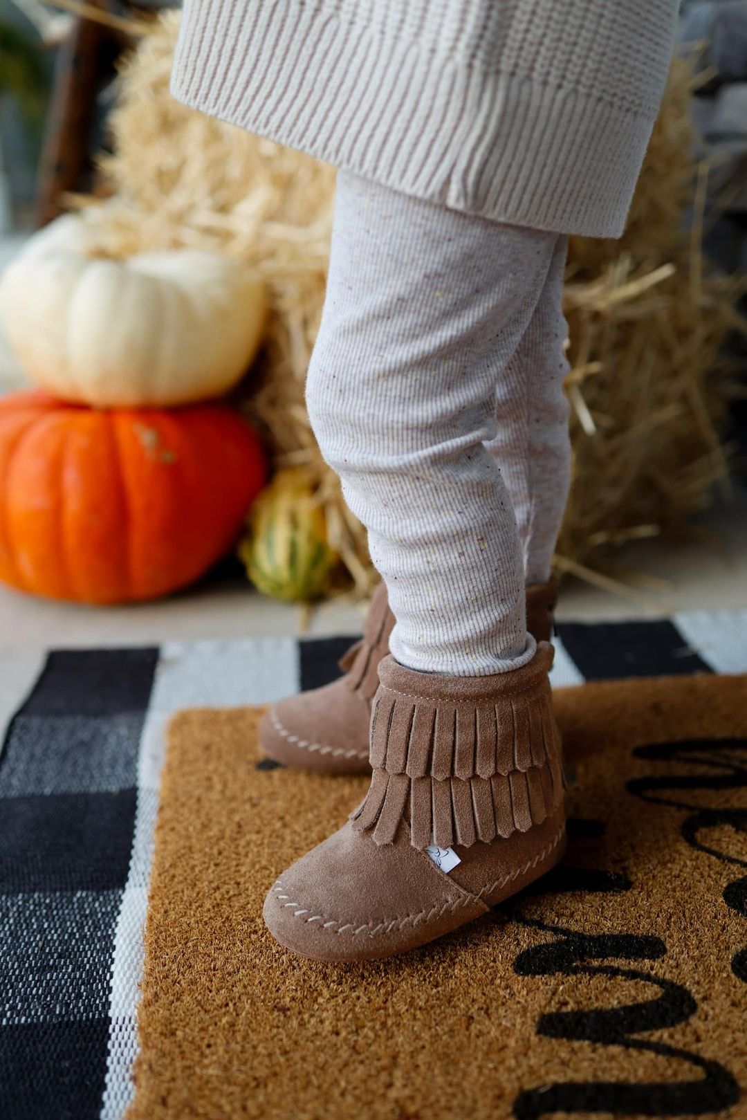 Leather Moccasins Little Cozy Boots purchases Baby Girl Fringe brown Size 5 booties