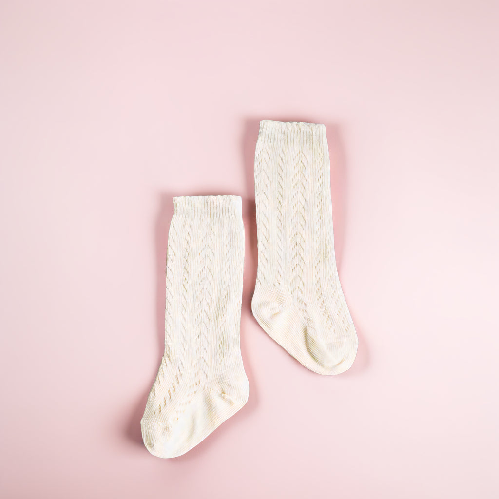 LLB Crochet Knee High Socks (2 pairs in each pack) - Little Love Bug Co.