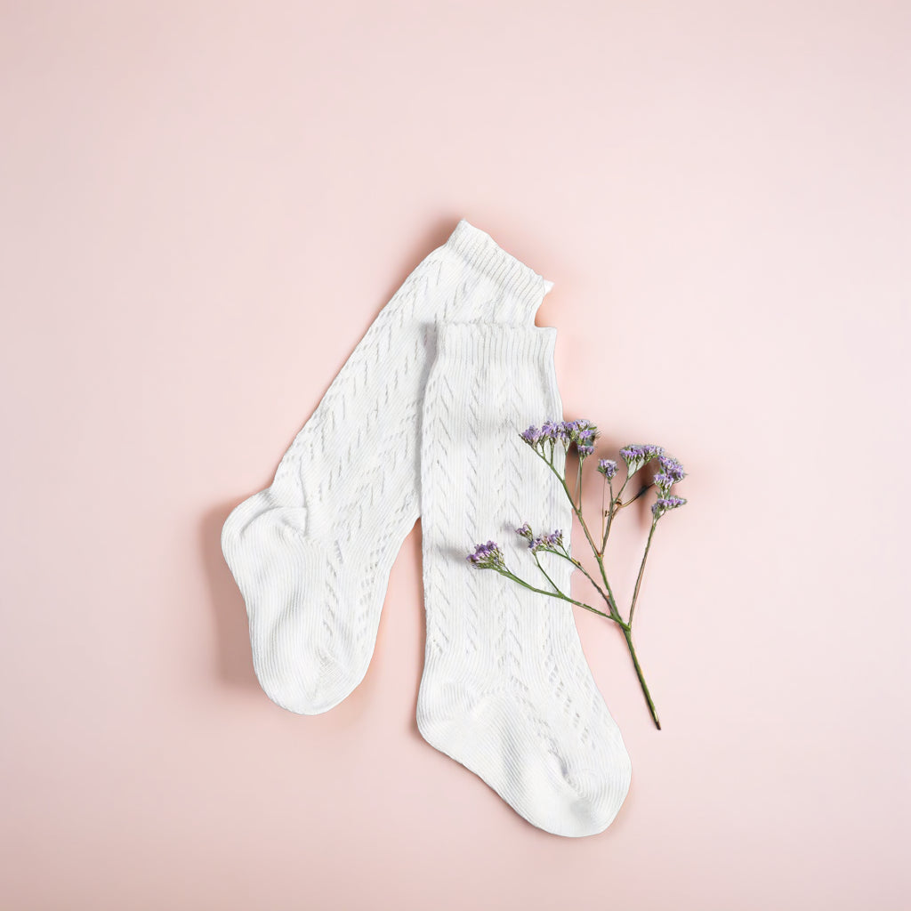 LLB Crochet Knee High Socks (2 pairs in each pack) - Little Love Bug Co.