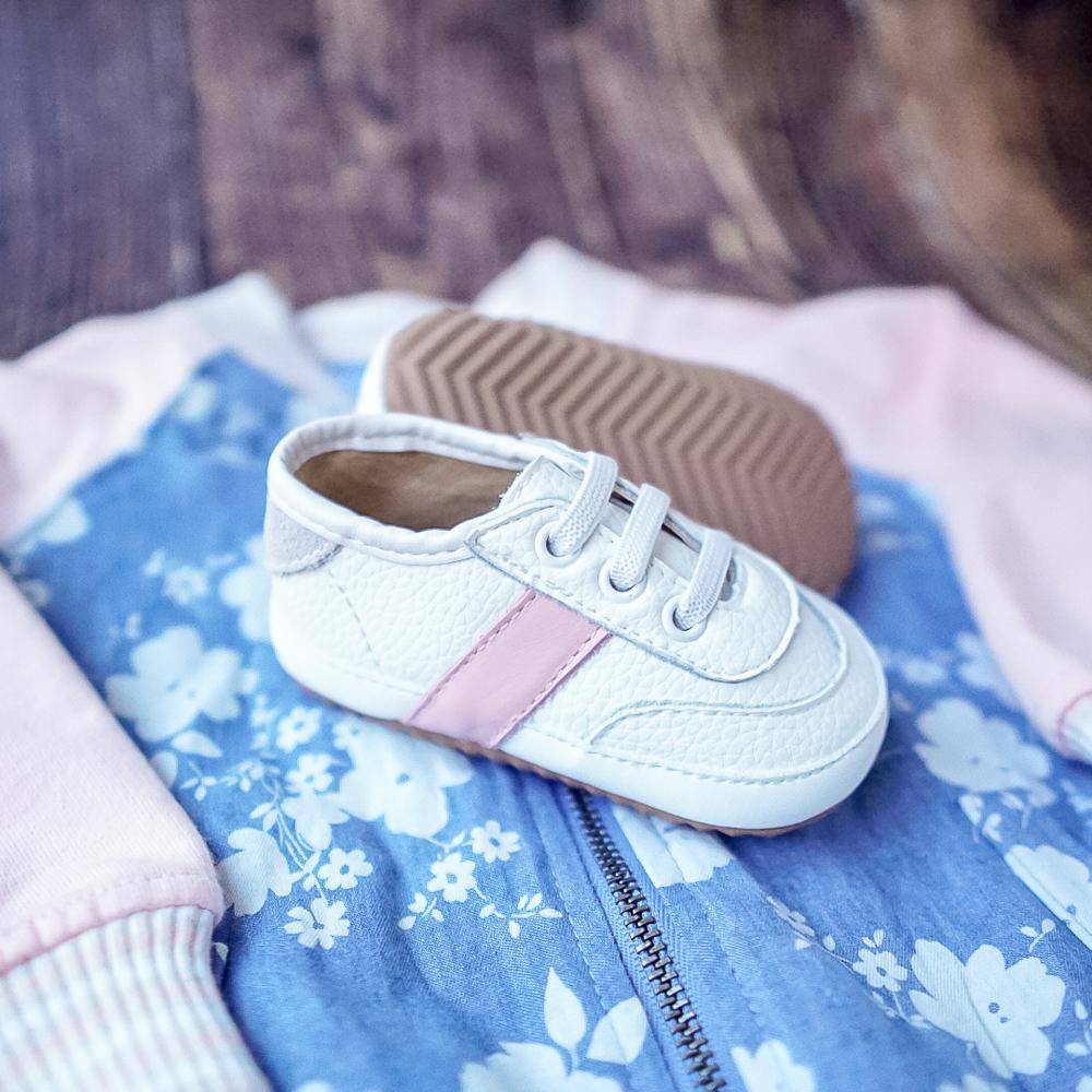 
                      
                        White and Pink Love Bug Sneaker Casual Shoe Little Love Bug Co. 
                      
                    