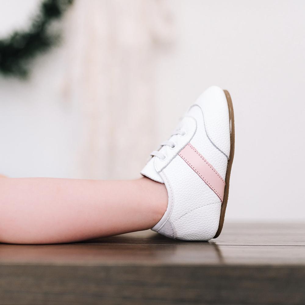 
                      
                        White and Pink Love Bug Sneaker Casual Shoe Little Love Bug Co. 
                      
                    