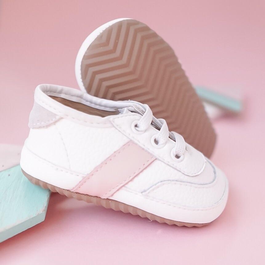 
                      
                        White and Pink Love Bug Sneaker Casual Shoe Little Love Bug Co. 
                      
                    