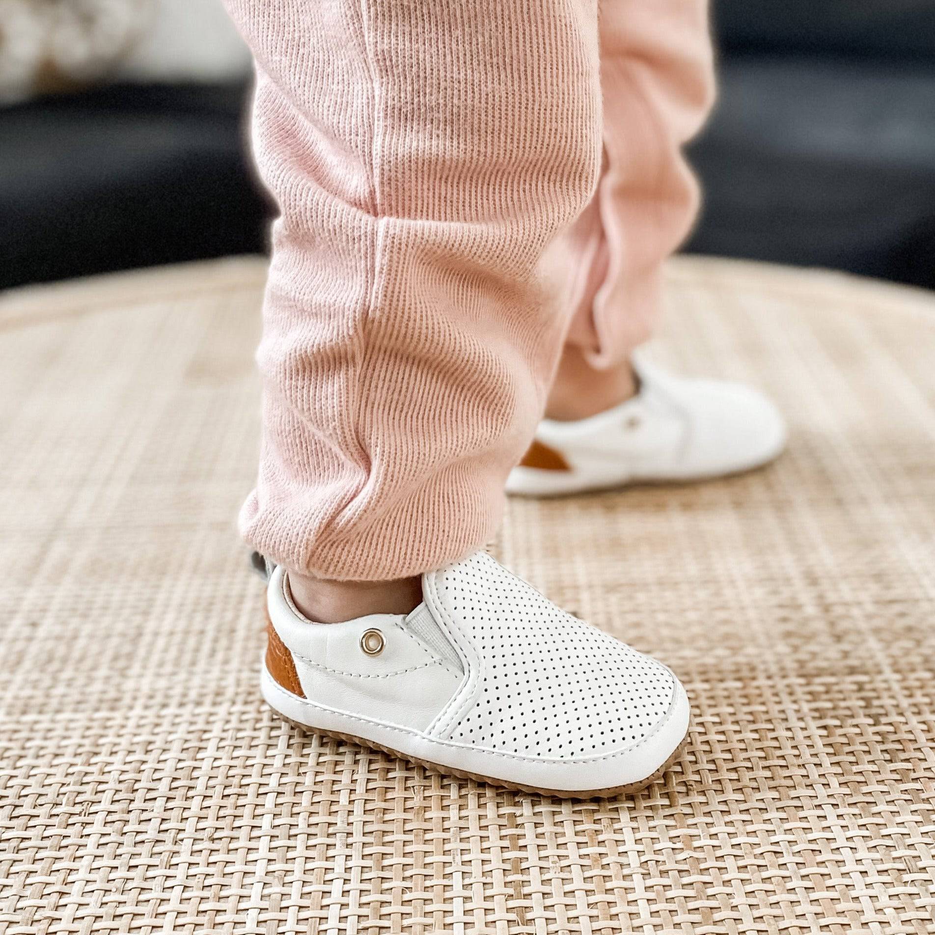 White Quinn Slip On Casual Shoe Little Love Bug Co. 