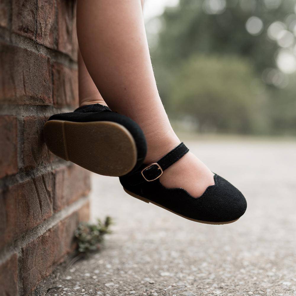 
                      
                        Black Suede Olivia Dress Shoe Little Love Bug Co. 
                      
                    