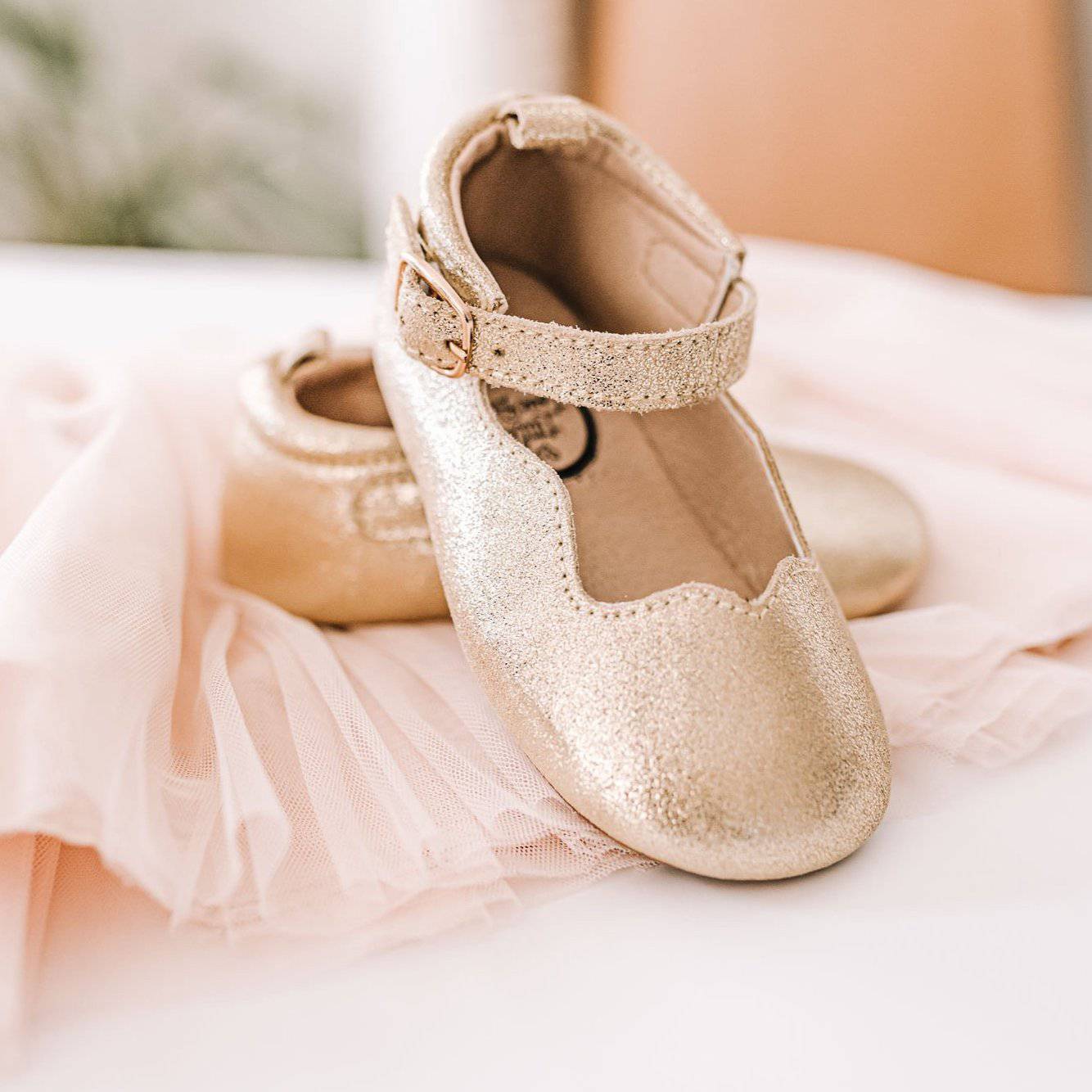 Gold Glitter Olivia Dress Shoe Little Love Bug Co. 2 (SOLD OUT) 