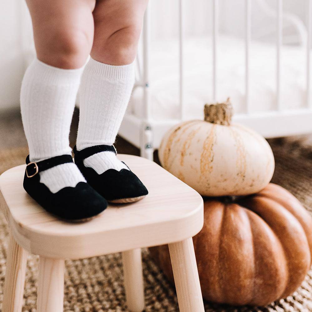 
                      
                        Black Suede Olivia Dress Shoe Little Love Bug Co. 
                      
                    