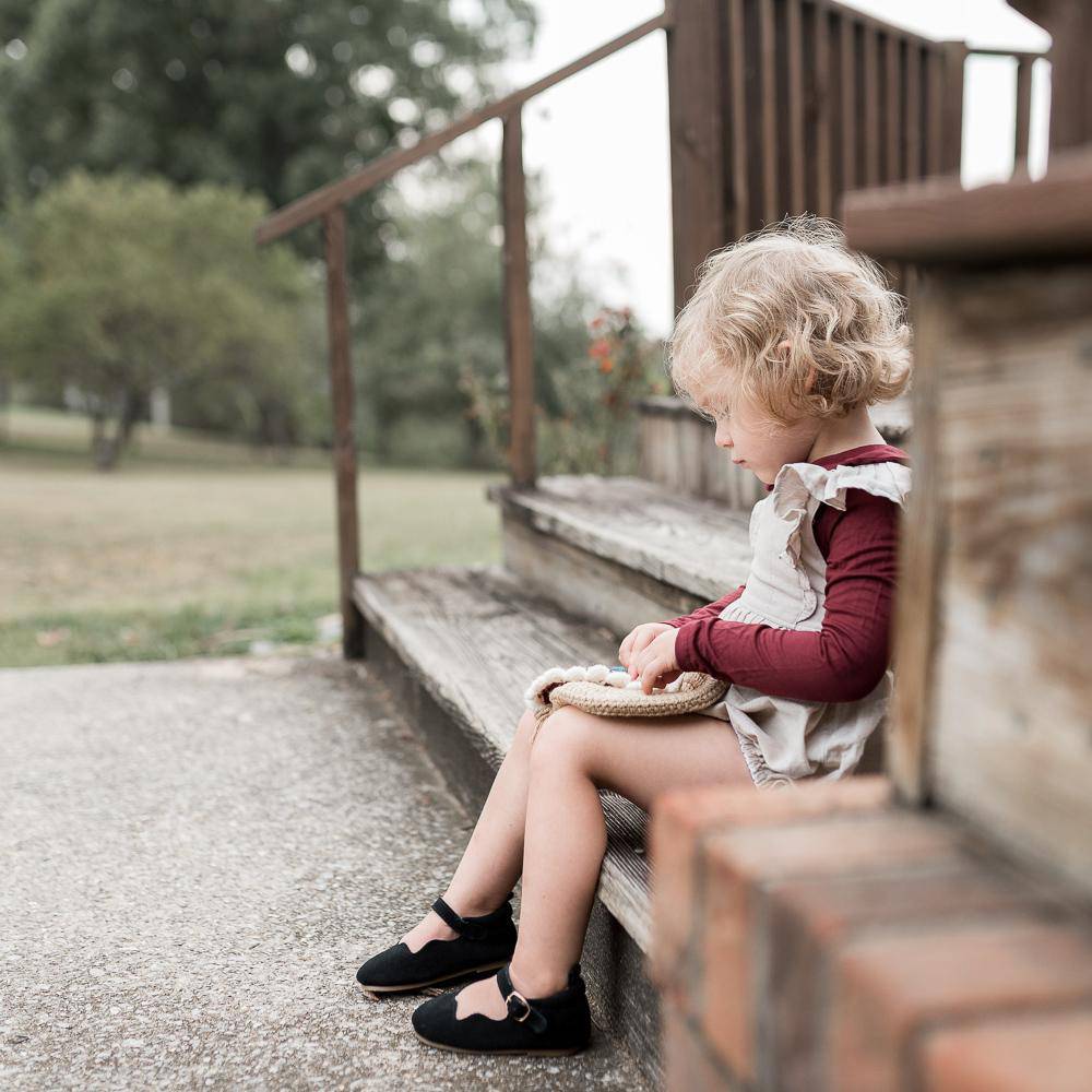 
                      
                        Black Suede Olivia Dress Shoe Little Love Bug Co. 
                      
                    