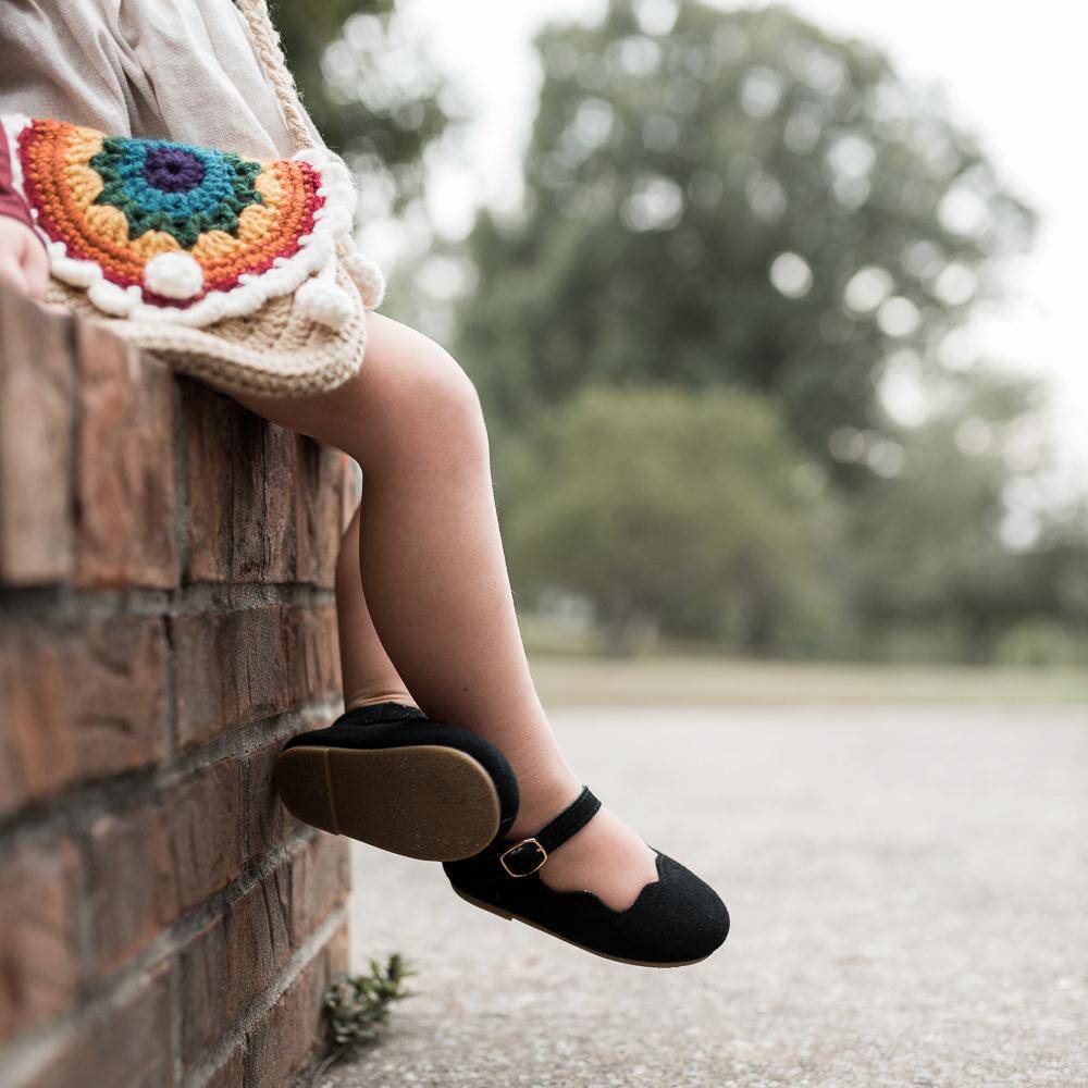 
                      
                        Black Suede Olivia Dress Shoe Little Love Bug Co. 
                      
                    