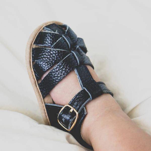 Black Closed Toe Sandal Sandal Little Love Bug Co. 2 (Weatherproof Soft Sole) 