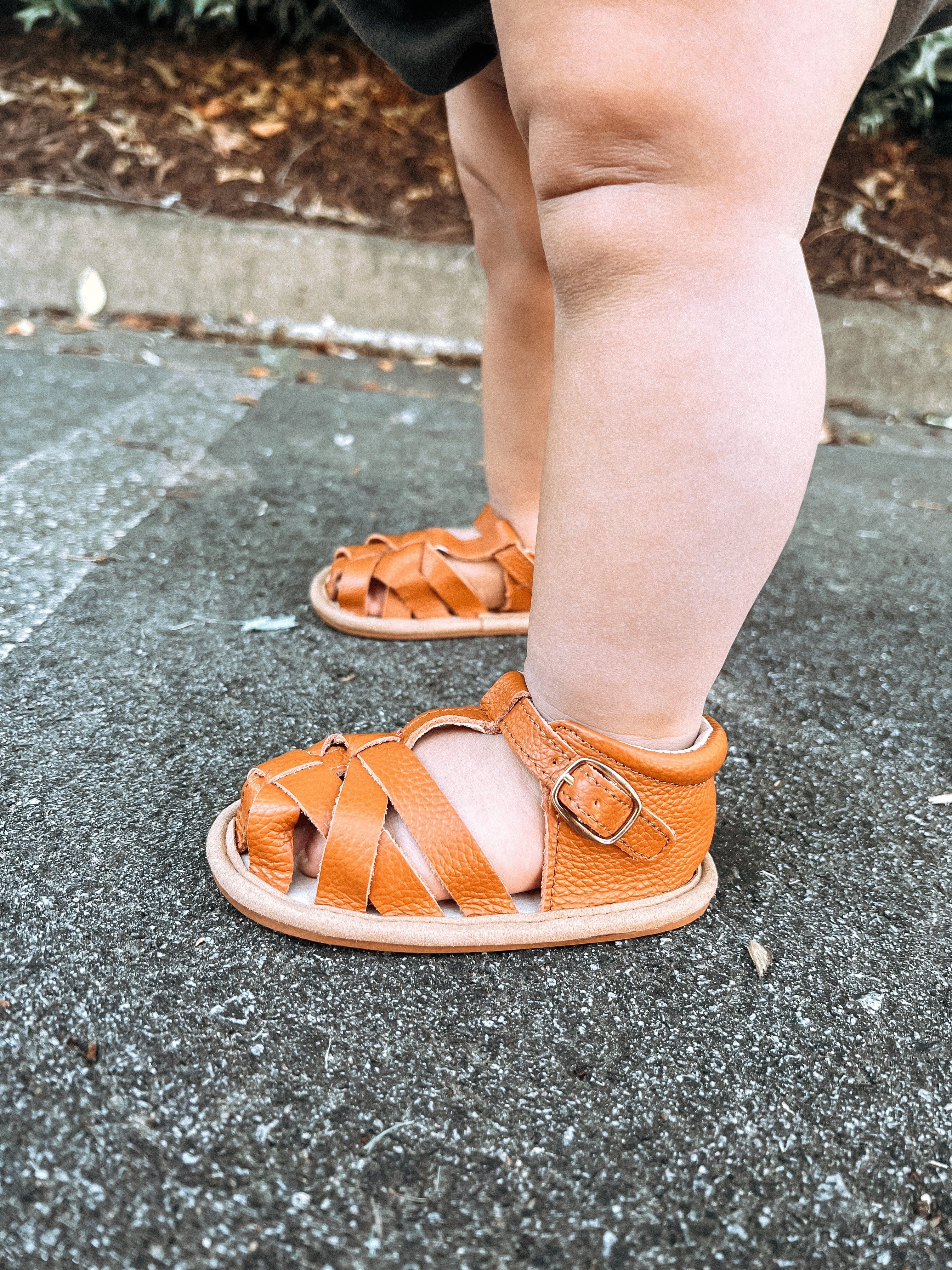 Brown Closed Toe Sandal Sandal Little Love Bug Co. 