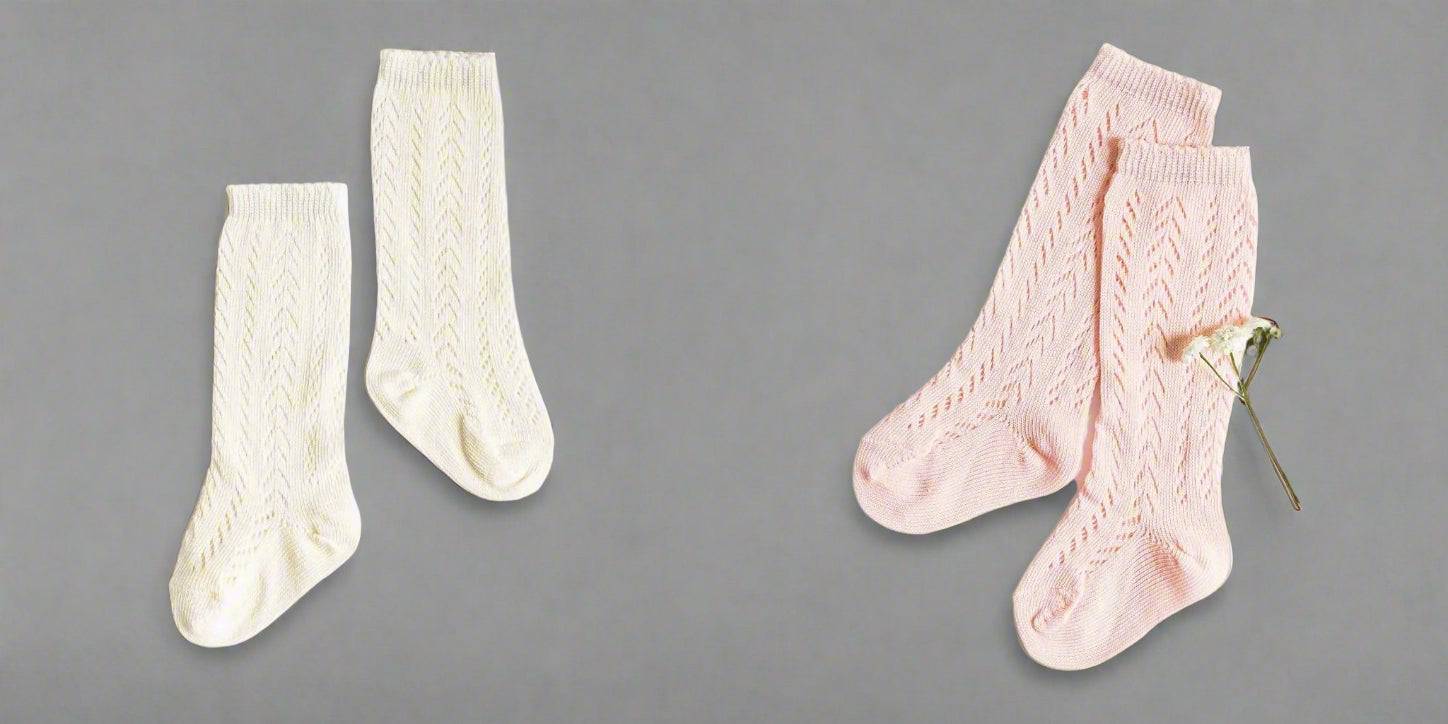 LLB Crochet Knee High Socks (2 pairs in each pack) - Little Love Bug Co.