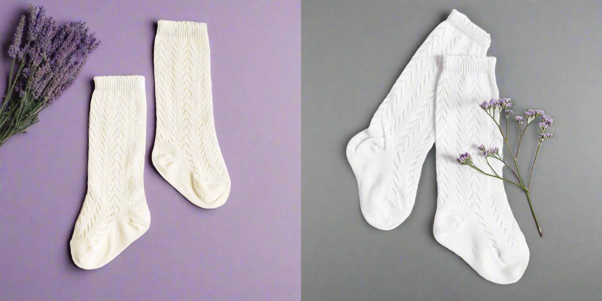 LLB Crochet Knee High Socks (2 pairs in each pack) - Little Love Bug Co.