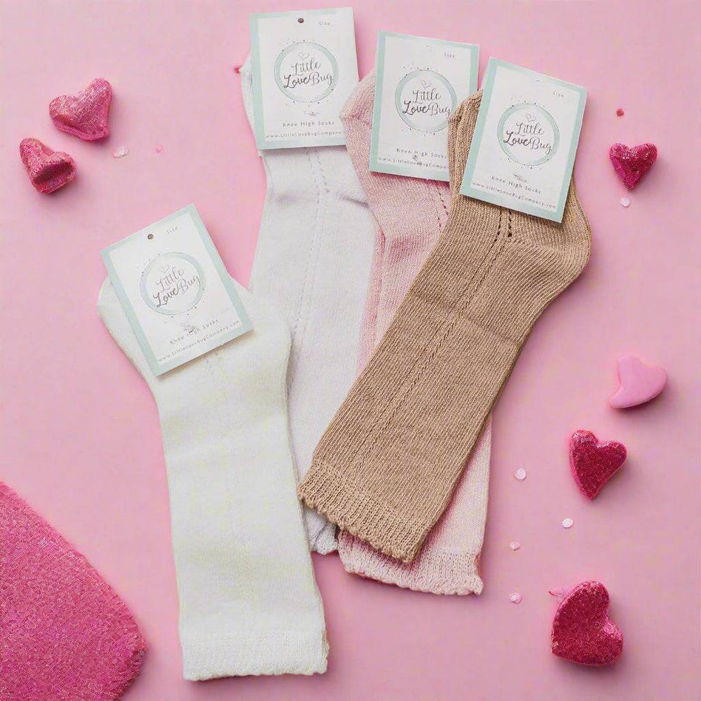 
                      
                        Little Love Bug Eyelet Knee High Socks Socks Little Love Bug Co. 
                      
                    