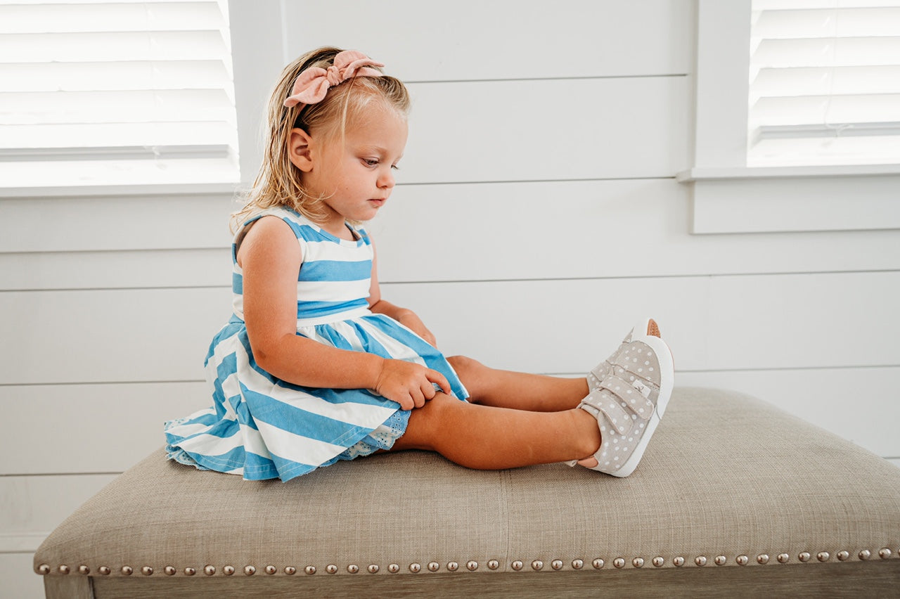 Casual Polka Dot & Pink Low Top Casual Shoe Little Love Bug Co. 