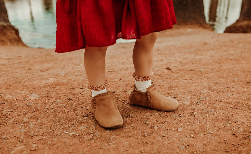 Mila Desert Sand Moccasin Original Moccasin Little Love Bug Co. 