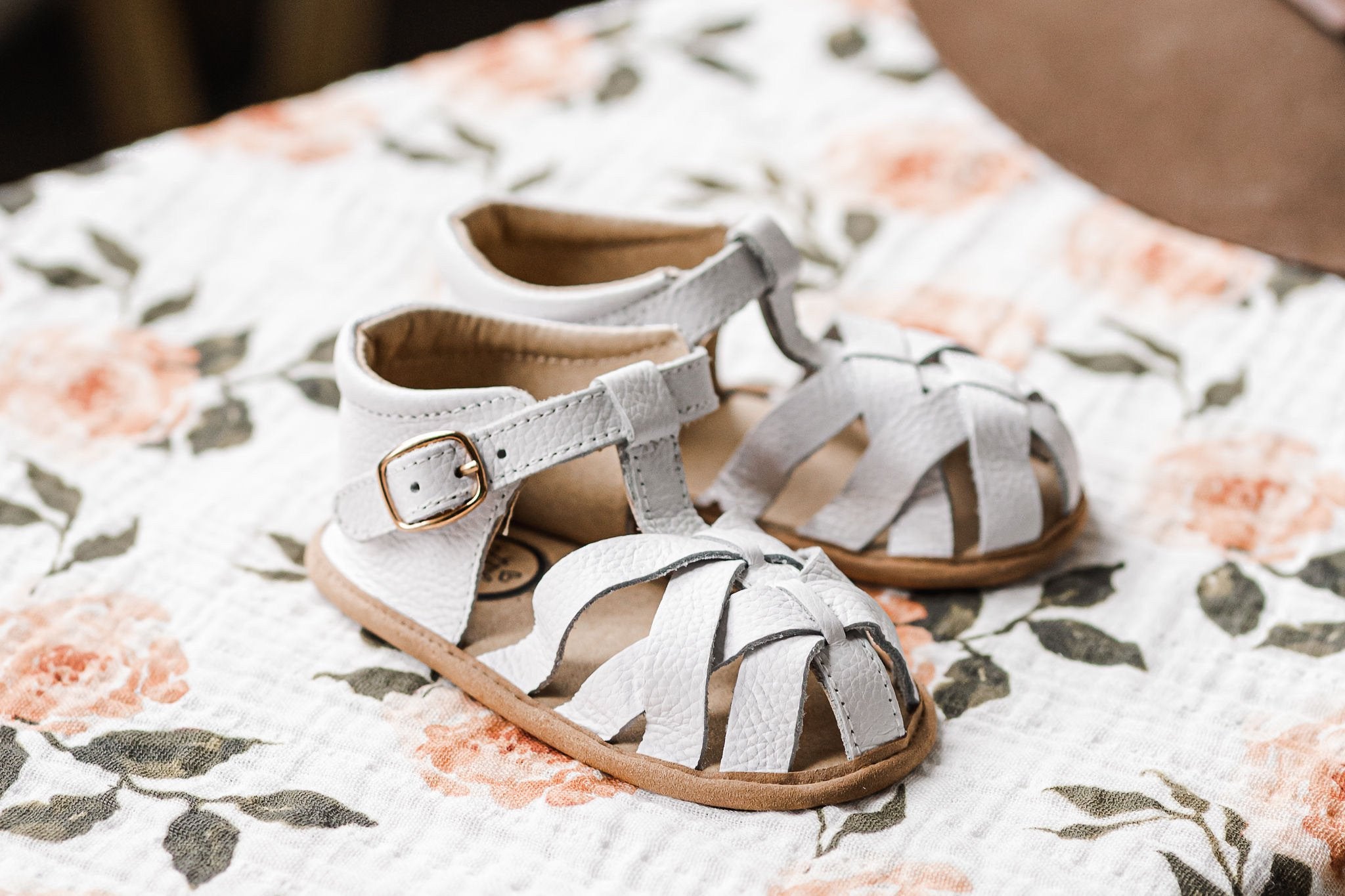 White Closed Toe Sandal Sandal Little Love Bug Co. 